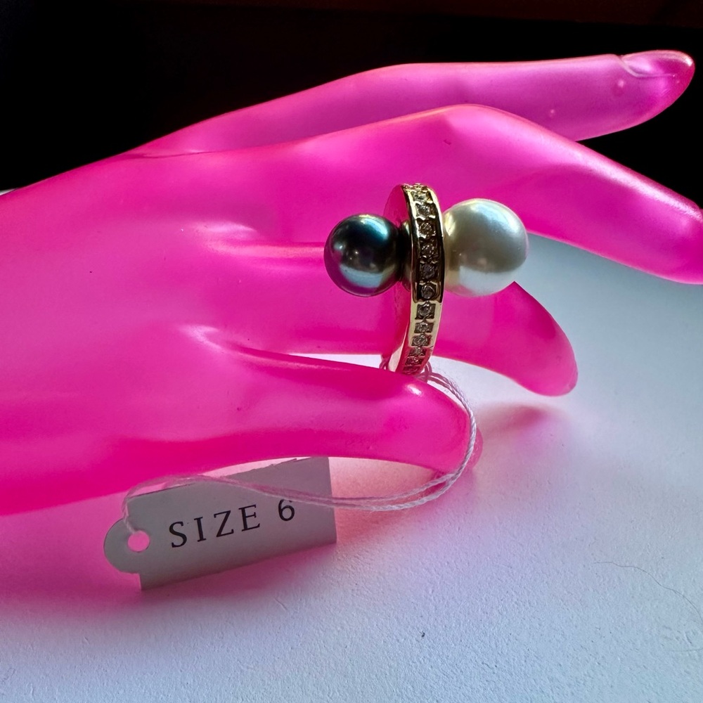 Park Lane Elegant Gold Pearl Ring